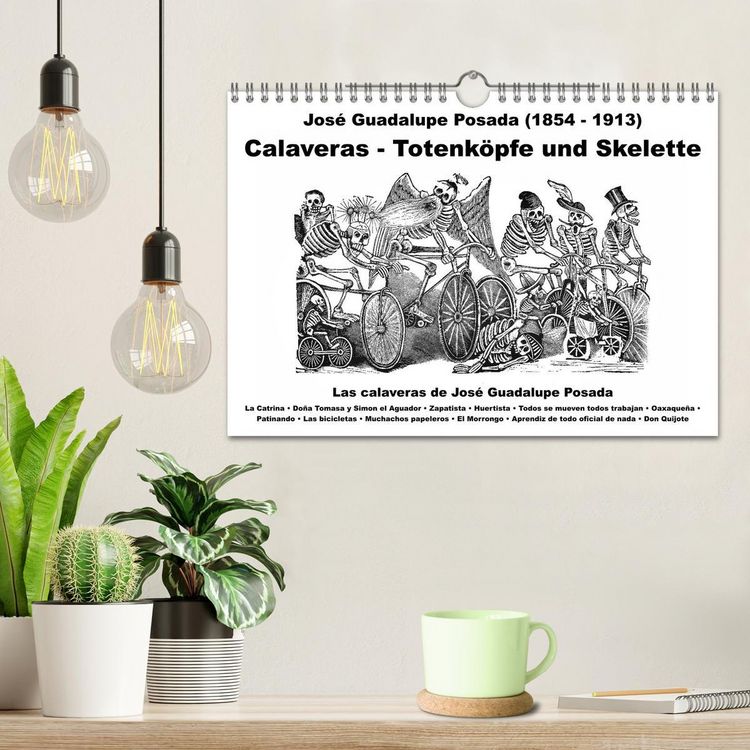 Produktbild: Calaveras - Totenk&ouml;pfe und Skelette (Wandkalender 2026 DIN A4 quer), CALVENDO Monatskalender