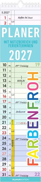 Produktbild: Planer Farbenfroh 2027