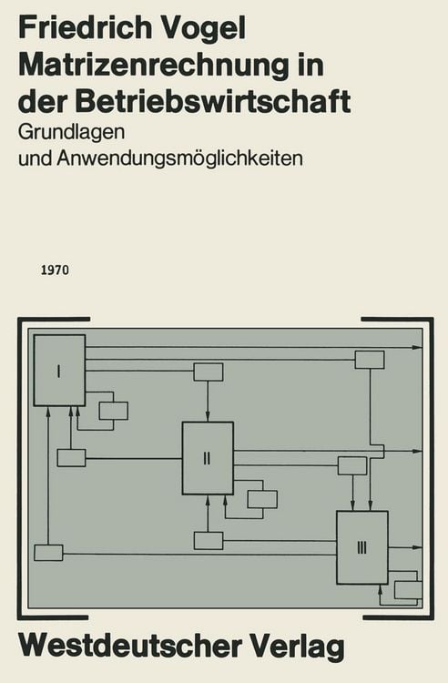 Produktbild: Matrizenrechnung in der Betriebswirtschaft