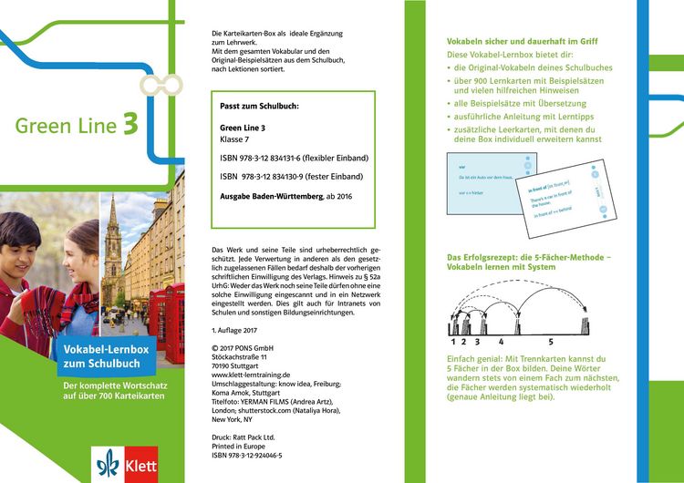 Produktbild: Green Line 3 Baden-W&uuml;rttemberg Klasse 7 Vokabel-Lernbox zum Schulbuch