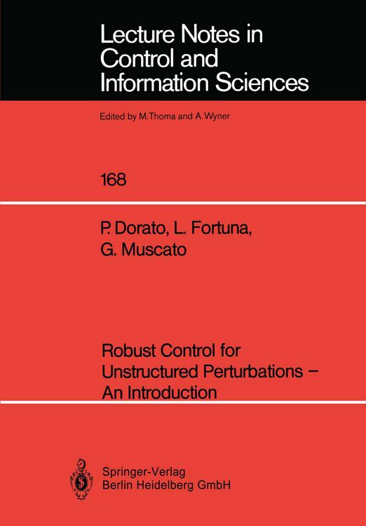 Produktbild: Robust Control for Unstructured Perturbations &mdash; An Introduction