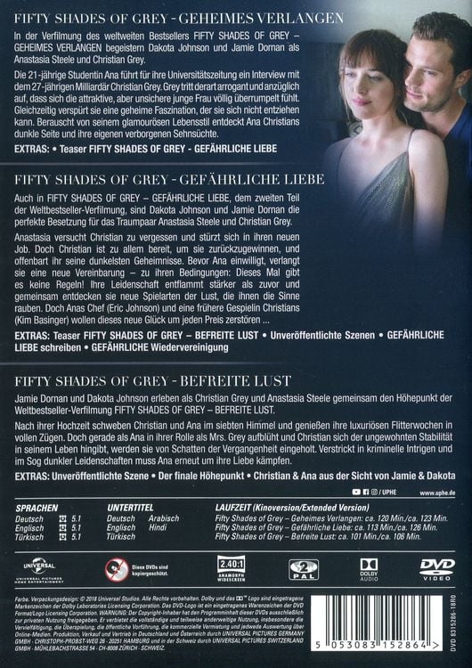 Produktbild: Fifty Shades of Grey - 3-Movie Collection [3 DVDs]