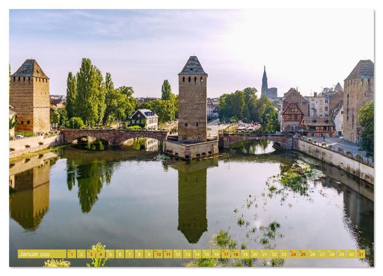 Produktbild: St&auml;dtejuwelen Nordfrankreichs. Architektur, Kunst und Flair vom Elsass zur Normandie (Wandkalender 2026 DIN A4 quer), CALVENDO Monatskalender