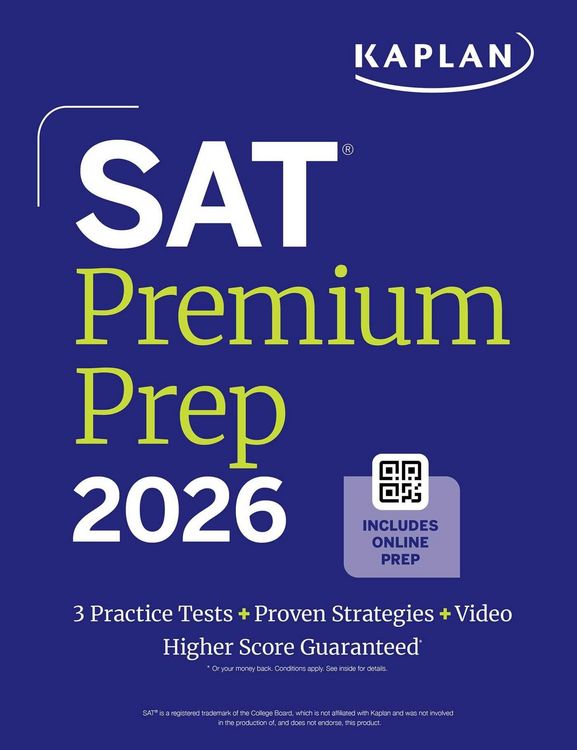 Produktbild: SAT Premium Prep 2026: Includes 3 Full Length Practice Tests, 700+ Practice Questions, + 1 Year Online Access to Quizzes and Video Lessons and Tutoria