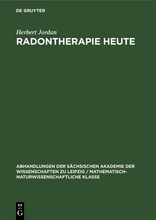 Produktbild: Radontherapie heute