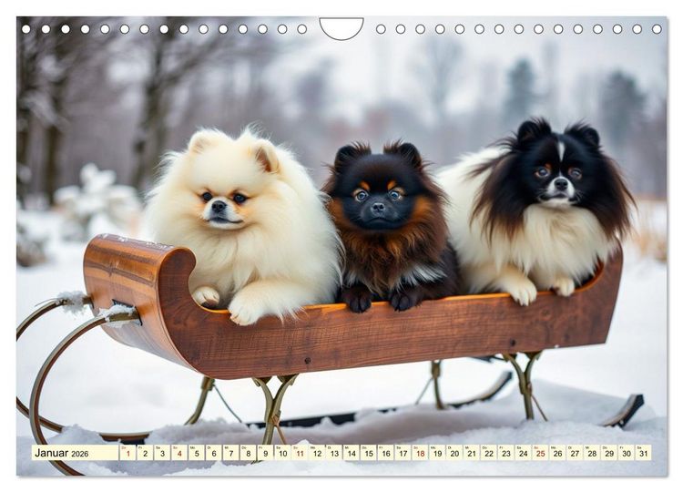 Produktbild: Tausendsassa - Pomeranian (Wandkalender 2026 DIN A4 quer), CALVENDO Monatskalender
