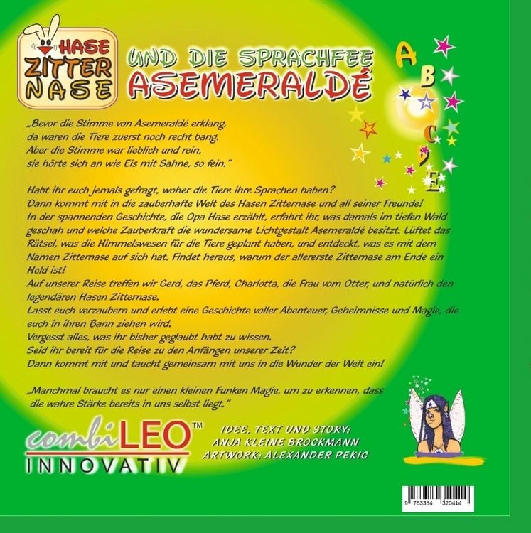 Produktbild: Hase Zitternase - tauche ein in die spannende Welt voll Magie und Abenteuer. Liebvolle gereimten Erz&auml;hlungen. Lass dich voll und ganz auf den CombilO-Stil ein. ein.