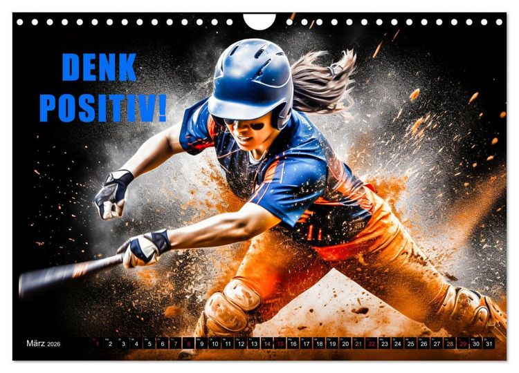 Produktbild: Baseball und Motivation (Wandkalender 2026 DIN A4 quer), CALVENDO Monatskalender