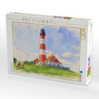 Produktbild: CALVENDO Puzzle Leuchtturm Westheversand | 1000 Teile Lege-Gr&ouml;&szlig;e 64x48cm Foto-Puzzle f&uuml;r gl&uuml;ckliche Stunden