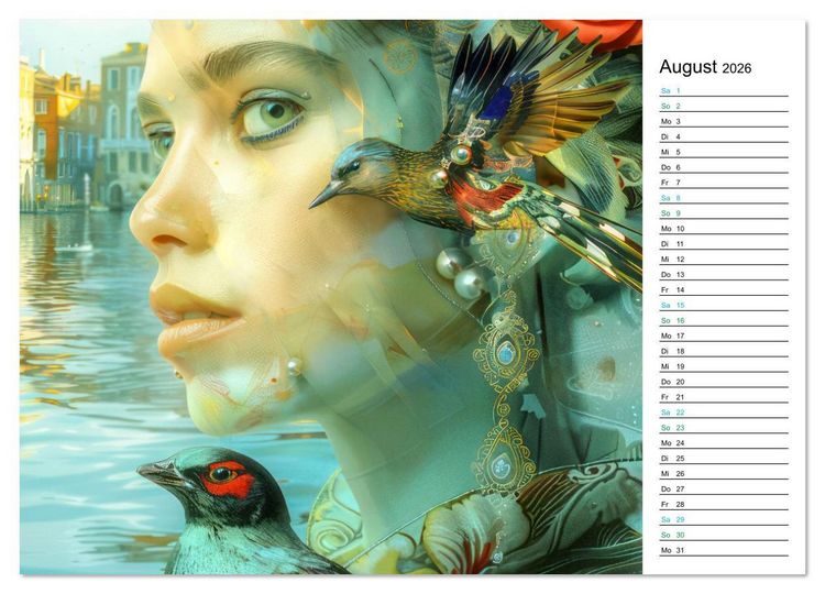 Produktbild: Venezianische Impressionen - Kunstvolle Fantasiewerke (PLANER) (Wandkalender 2026 DIN A3 quer), CALVENDO Monatskalender