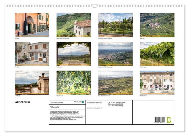 Produktbild: Valpolicella (Wandkalender 2026 DIN A2 quer), CALVENDO Monatskalender