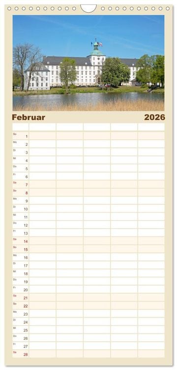 Produktbild: Familienplaner 2026 - Burgen und Schl&ouml;sser - Zeugnisse vergangener Zeiten mit 5 Spalten (Wandkalender, 21 x 45 cm) CALVENDO