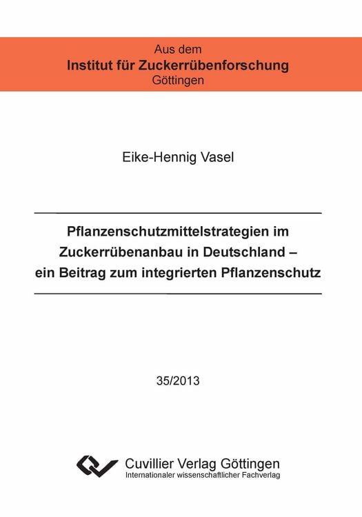 Produktbild: Pflanzenschutzmittelstrategien im Zuckerrübenanbau in Deutschland
