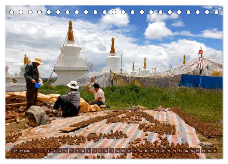 Produktbild: Tibet bewegt (Tischkalender 2026 DIN A5 quer), CALVENDO Monatskalender