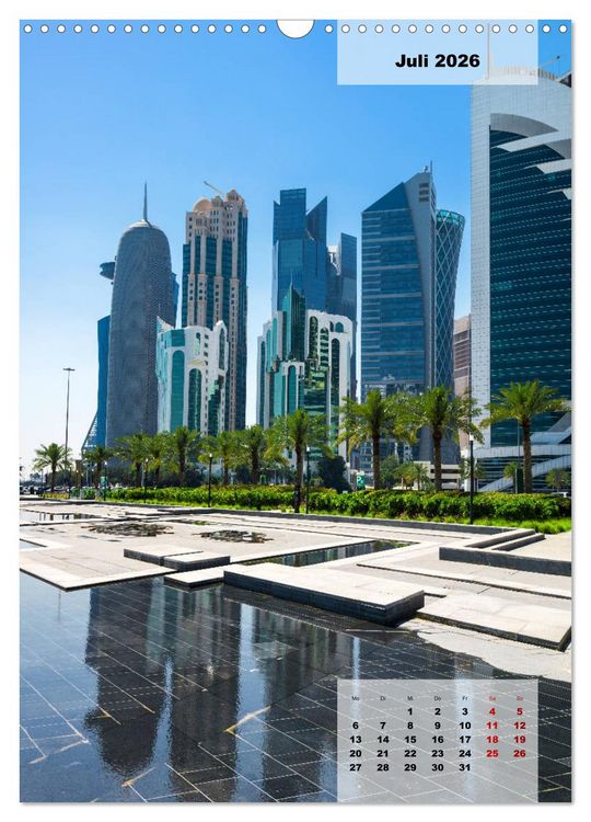 Produktbild: Doha Leuchtende Hauptstadt von Katar (Wandkalender 2026 DIN A3 hoch), CALVENDO Monatskalender