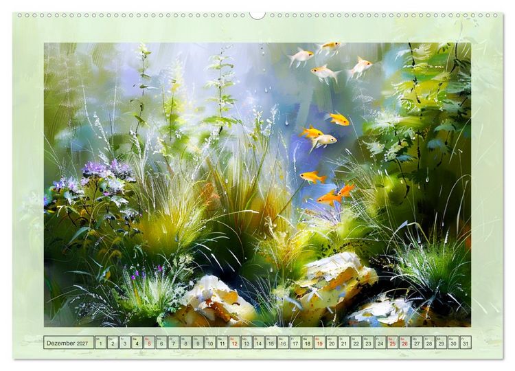 Produktbild: Aquascaping. Malerische Aquariumlandschaften (hochwertiger Premium Wandkalender 2027 DIN A2 quer), Kunstdruck in Hochglanz