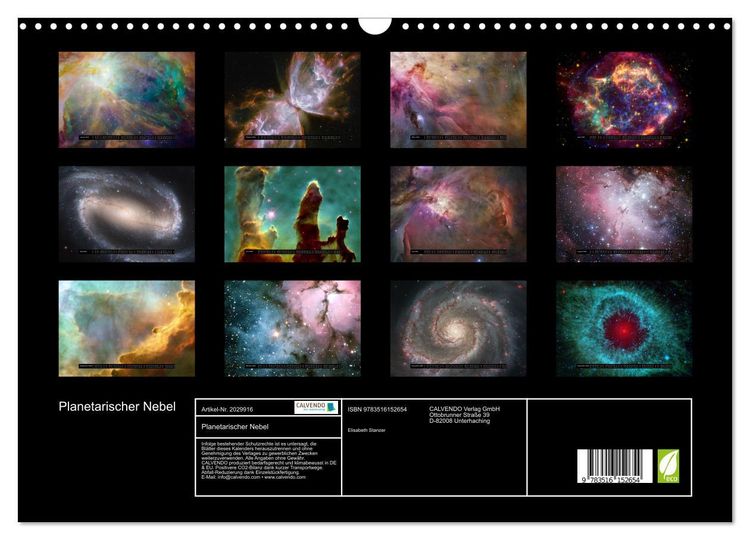 Produktbild: Planetarischer Nebel (Wandkalender 2026 DIN A3 quer), CALVENDO Monatskalender