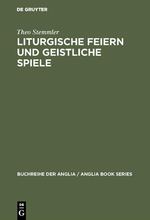 Produktbild: Liturgische Feiern und geistliche Spiele