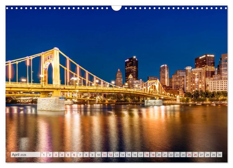 Produktbild: PITTSBURGH Charmante Impressionen (Wandkalender 2026 DIN A3 quer), CALVENDO Monatskalender