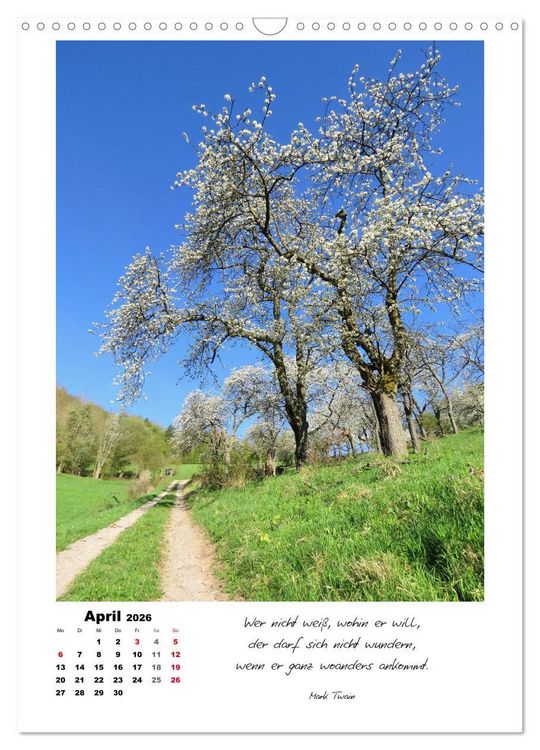 Produktbild: Wege durchs Jahr - Spazierg&auml;nge im sch&ouml;nen Nordhessen (Wandkalender 2026 DIN A3 hoch), CALVENDO Monatskalender
