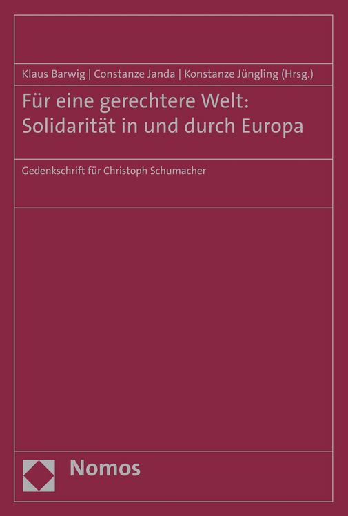 Produktbild: F&uuml;r eine gerechtere Welt: Solidarit&auml;t in und durch Europa