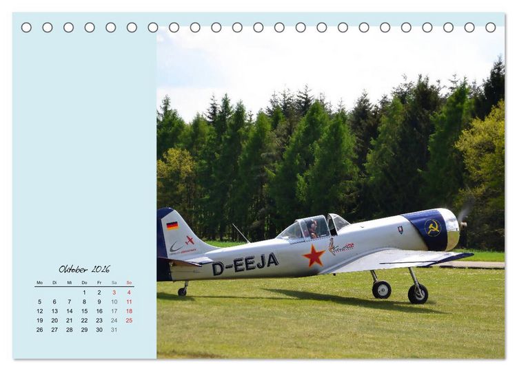 Produktbild: Sportliche Kunstflieger (Tischkalender 2026 DIN A5 quer), CALVENDO Monatskalender