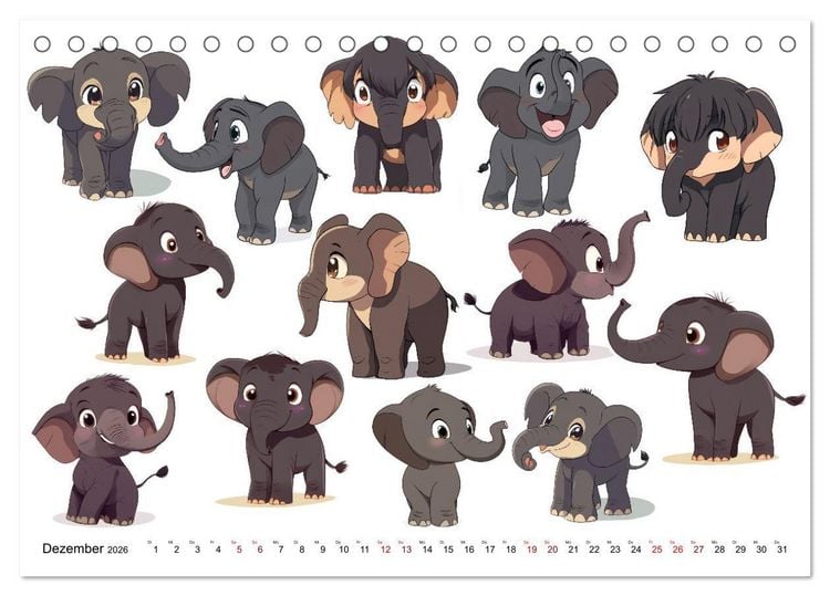 Produktbild: ComicZoo - eine lustige Tiertruppe (Tischkalender 2026 DIN A5 quer), CALVENDO Monatskalender