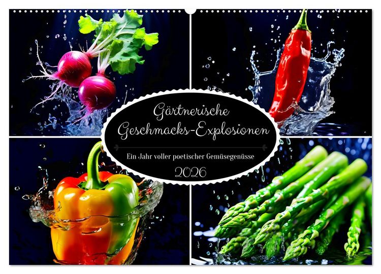 Produktbild: G&auml;rtnerische Geschmacks-Explosionen (Wandkalender 2026 DIN A2 quer), CALVENDO Monatskalender