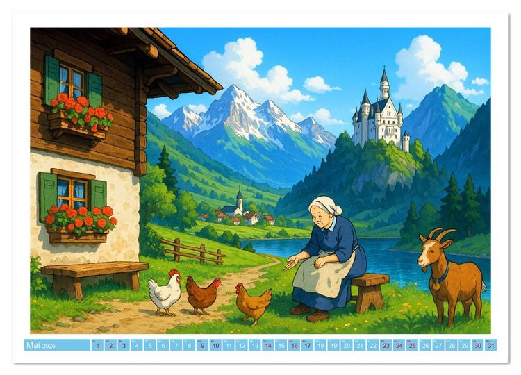 Produktbild: Wo Heidi gern gewesen w&auml;re (Wandkalender 2026 DIN A4 quer), CALVENDO Monatskalender