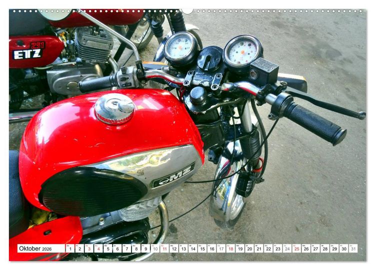 Produktbild: Motorrad-Legende MZ TS 150 - Ein Exportschlager der DDR (Wandkalender 2026 DIN A2 quer), CALVENDO Monatskalender