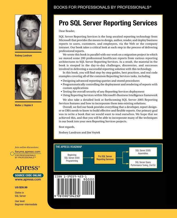 Produktbild: Pro SQL Server Reporting Services