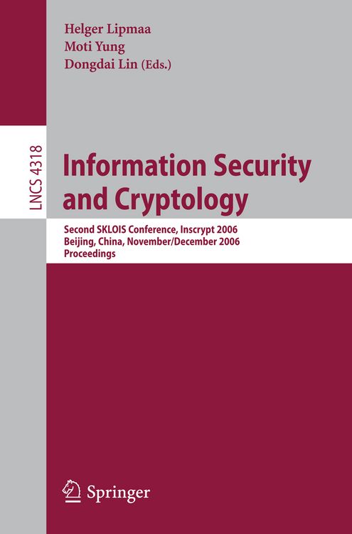 Produktbild: Information Security and Cryptology