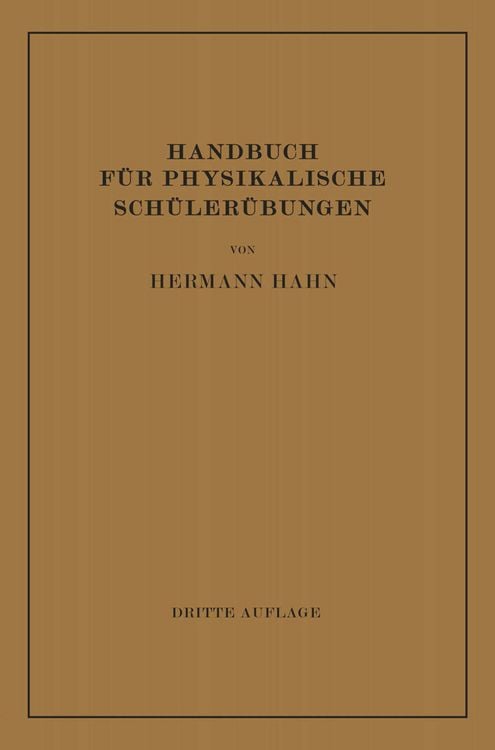 Produktbild: Handbuch f&uuml;r Physikalische Sch&uuml;ler&uuml;bungen