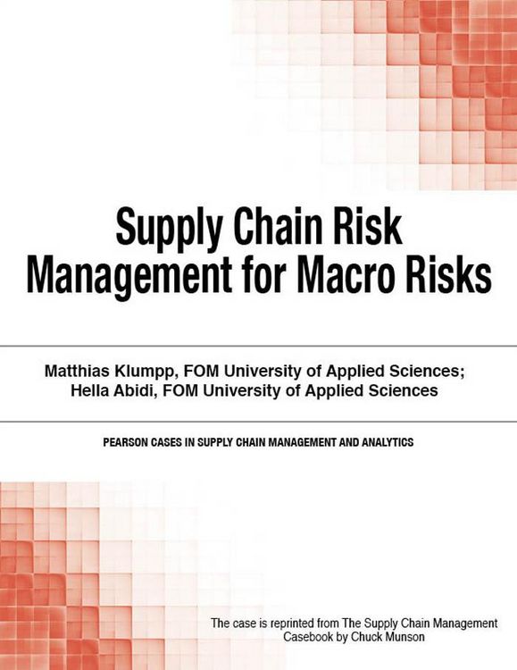 Produktbild: Supply Chain Risk Management for Macro Risks