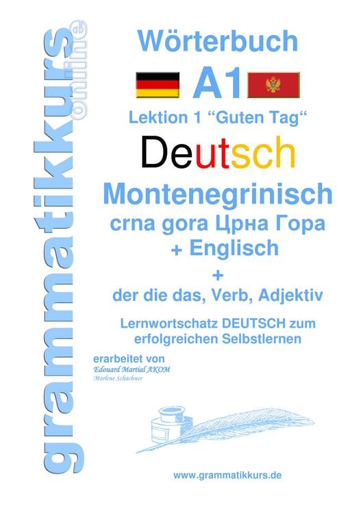 Produktbild: W&ouml;rterbuch Deutsch - Montenegrinisch - Englisch Niveau A1