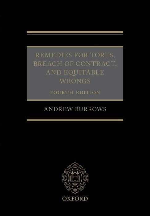Produktbild: Remedies for Torts, Breach of Contract, and Equitable Wrongs