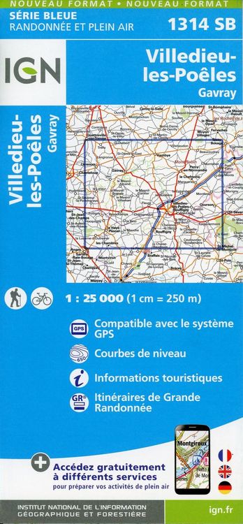 Produktbild: Villedieu-Les-Po&euml;les.Gavray 1:25 000