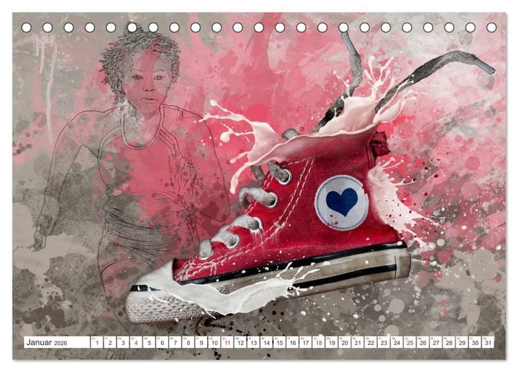 Produktbild: SPORT trifft SPLASH - normal war gestern (Tischkalender 2026 DIN A5 quer), CALVENDO Monatskalender