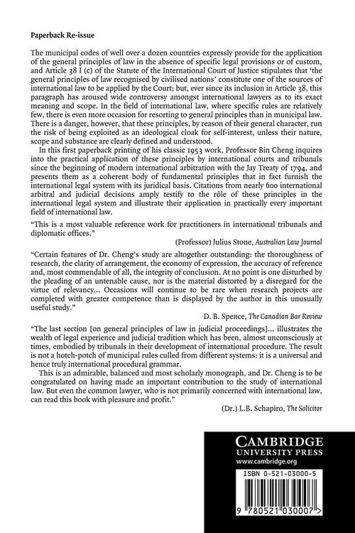 Produktbild: General Principles of Law as Applied by International Courts and Tribunals