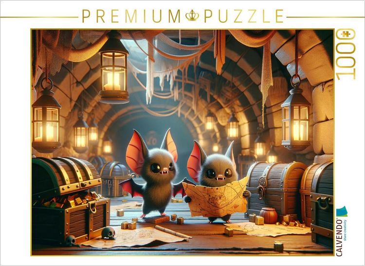 Produktbild: CALVENDO Puzzle September-Abenteuer der kleinen Vampirflederm&auml;use | 1000 Teile Lege-Gr&ouml;&szlig;e 64x48cm Foto-Puzzle f&uuml;r gl&uuml;ckliche Stunden