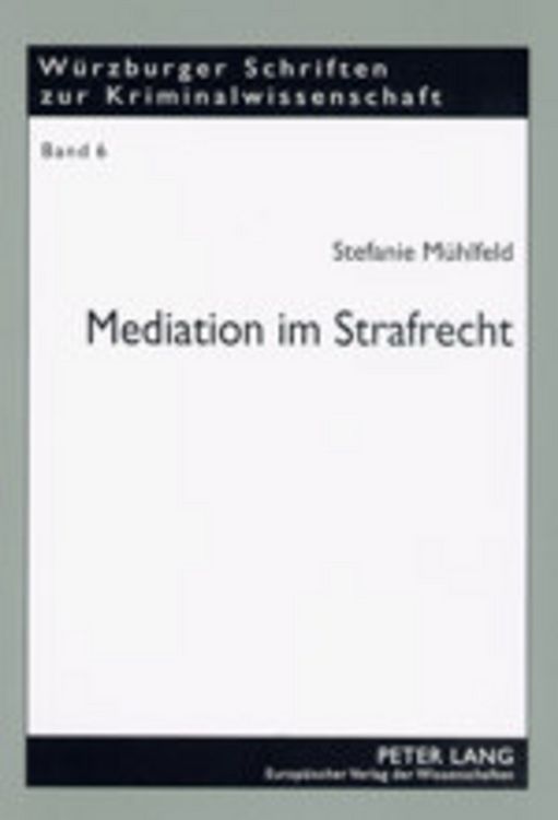 Produktbild: Mediation im Strafrecht
