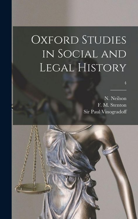 Produktbild: Oxford Studies in Social and Legal History; 4
