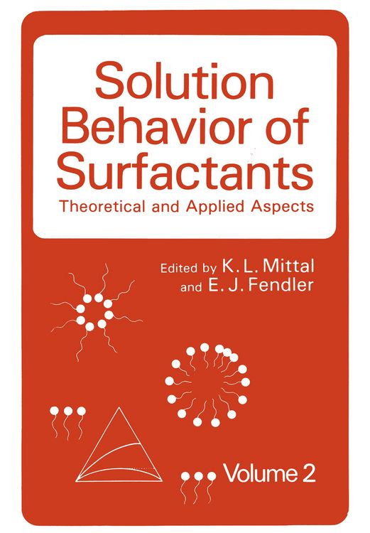 Produktbild: Solution Behavior of Surfactants