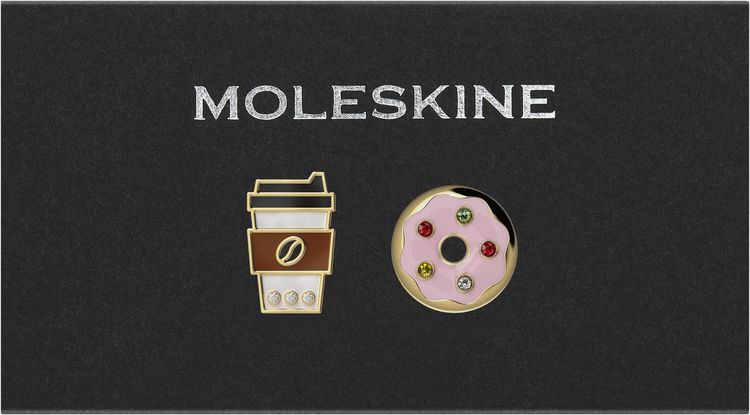 Produktbild: Moleskine Country Pins USA Ostk&uuml;ste (2er-Set), Donut + Kaffebecher