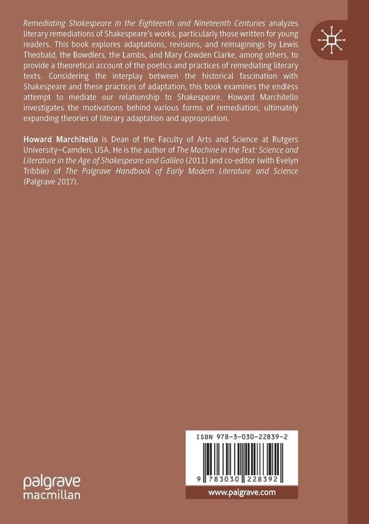 Produktbild: Remediating Shakespeare in the Eighteenth and Nineteenth Centuries