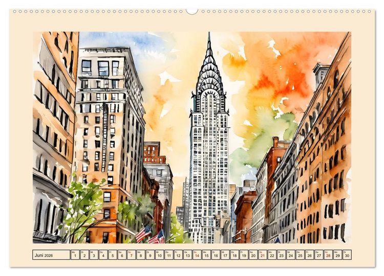 Produktbild: Sightseeing New York (Wandkalender 2026 DIN A2 quer), CALVENDO Monatskalender