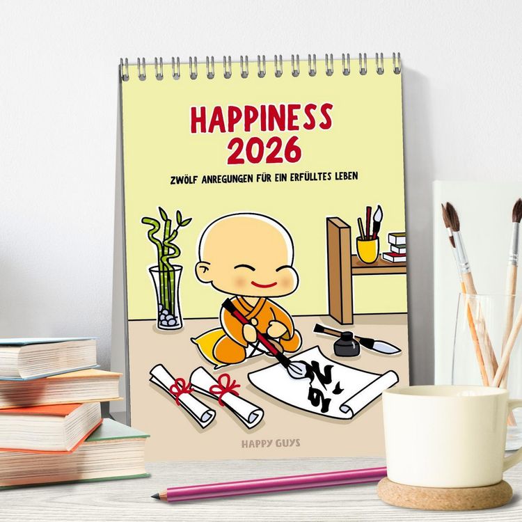 Produktbild: Happiness 2026 (Tischkalender 2026 DIN A5 hoch), CALVENDO Monatskalender