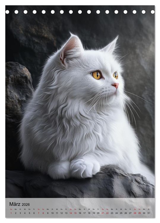 Produktbild: Katzen (Tischkalender 2026 DIN A5 hoch), CALVENDO Monatskalender