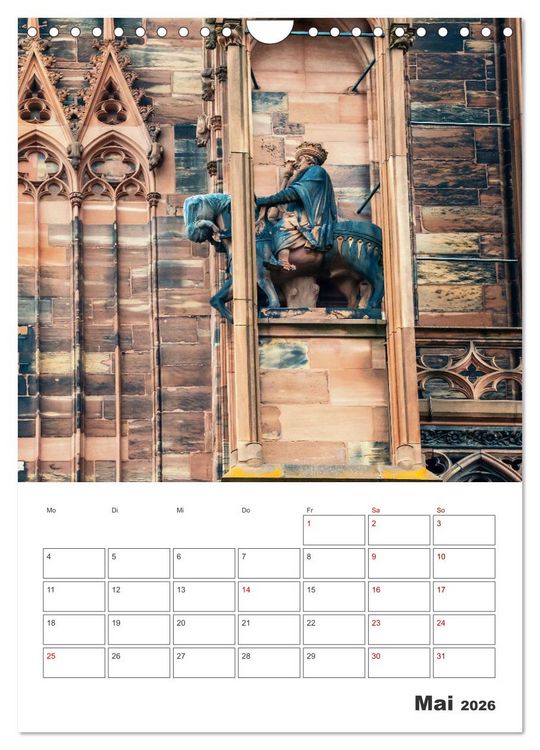 Produktbild: Stra&szlig;burg - Urlaubsplaner (Wandkalender 2026 DIN A4 hoch), CALVENDO Monatskalender
