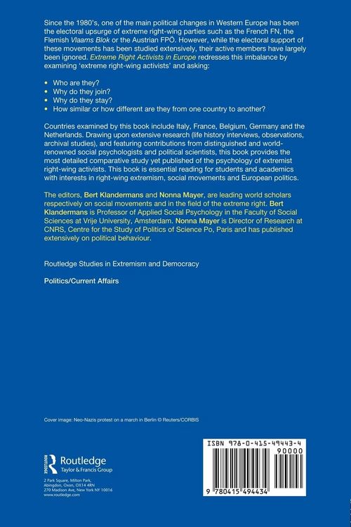 Produktbild: Extreme Right Activists in Europe